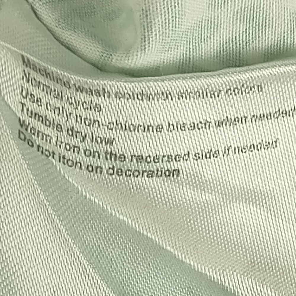 WESC 100% Cotton Pastel Green White Fitted Button Down Short Sleeve Shirt Size L - Picture 11 of 11